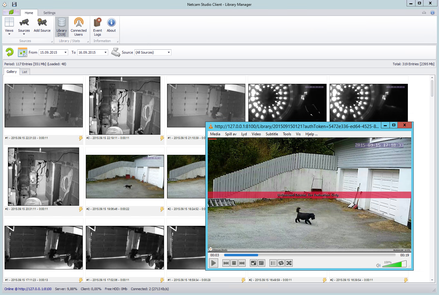 Video surveillance: Netcam Studio